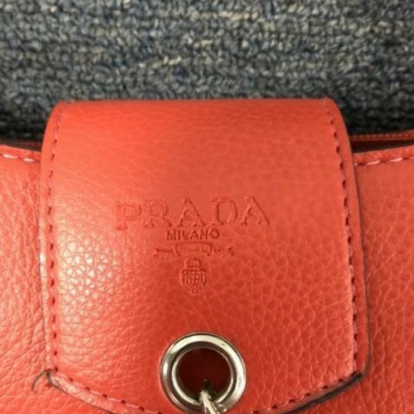 Red Leather Prada Purse - Picture 3 of 3